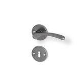 ACT Viola - R patina, Door Handle on a Round Rose